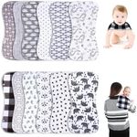 Baby Burp Cloths & Baby Bibs 2-in-1 Design Large Size 3 Layers Thicken 100% Cotton Super Absorbent and Soft Baby Spit Up Burping Rags Baby Burp Cloth Set for Boys and Girls 12 Pack