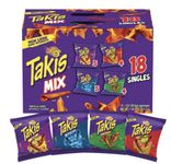 Takis MIX, Blue Heat, Fuego, Nitro, Crunchy Fajitas, 1 oz (Pack of 18)