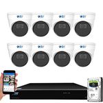 GW Security 16 Channel NVR UltraHD 12MP 4K @30FPS Face/Human/Vehicle Detection PoE Security Camera System with 8 x 12MP IP Microphone Smart AI Dome Cameras, Color Night Vision, Outdoor/Indoor Camera