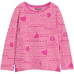 BONKIDS Girl's Regular Fit T-Shirt (BON10589_Pink