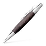 Faber Castell 148383 - E-Motion Twist Chrome/Wood Black Ballpoint Pen