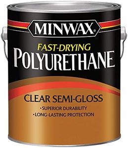 Minwax Fast Drying Polyurethane Protective Wood Finish, Clear Semi-Gloss, 1 Gallon