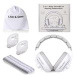 Lilian&Gema 2-in-1 Baby Ear Defender for Babies and Toddlers up to 4 Years, Adjustable Baby Headphones with Stretchy Band, Noise Cancelling Headphones, Against Hearing Damage & Improves Sleep (Gray)