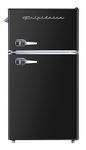Frigidaire Retro Mini Fridge with Freezer & Side Bottle Opener-Small 2 Door Refrigerator for Office Bar or College Dorm Room-3.2 Cu Ft – 19"" D x 20.5" W x 33.5" H (Onyx)