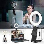 Ring Light for Laptop and Phone, 5" Selfie Ring Light with Stand and Phone Holder, Video Light Led Streaming Light for Webcam Lighting/Zoom Meetings/Video Calls/Live Streaming/Makeup/YouTube/TikTok