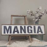 Dozili Wood Mangia Sign Italian Kitchen Sign Italian Decor Mangia Sign Famiglia Sign Cucina Sign Italian Eat Sign Italian Sign Kitchen Sign 6" x 20"