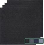 VallisCo 30 Pack Carpet Tile - 12” X 12” Self Adhesive Carpet Floor Tiles Anti-Slip Squares Peel and Stick Floor Tilel DIY Installation for Bedroom (Black)