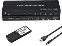 HDMI Switch 4K@60Hz, 7In 1Out HDMI 