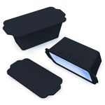 Extra Large Ice Cube Tray, Reusable Ice Maker for Cold Plunge or Coolers, Thick Silicone Ice Block Mold with Cover for Ice Bath Chiller, 8 lbs Ice Bath Trays, 2-Pack (Black)