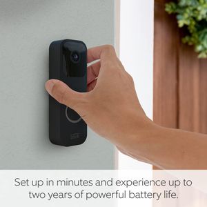 Blink Video Doorbell – Wireless Smart Security Camera, White