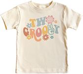 Two Groovy Daisy Adorable 2nd Birthday Shirt for Baby Toddler Girl Second Birthday Outfit, Natural Shirt, 2