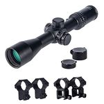 FOCUHUNTER Riflescope 3.5-14X44mm Scope Rapid Rangefinder Illuminated Red Reticle with Weaver/Picatinny Rail Mounts for Hunting, with FFP