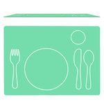 Montessori Toddler Silicone Dining Mat, Non-Slip, Easy-to-Clean, Placemat for Setting the Table, Montessori Practical Life, GREEN- Kids House