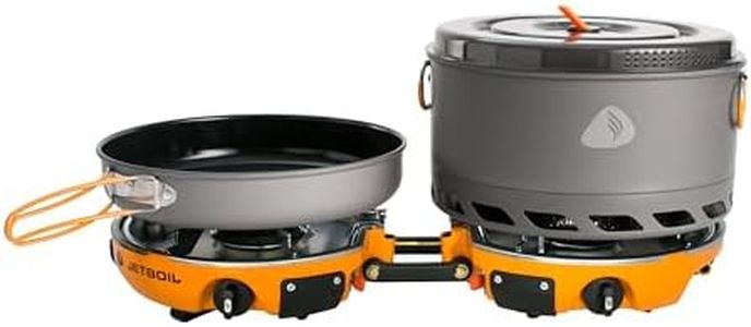 Jetboil Genesis Basecamp Backpacking and Camping Stove Cooking System with Camping Cookware