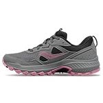 Saucony Women's Excursion TR16 Trail Running Shoe, Charcoal/Rose, 10 M US