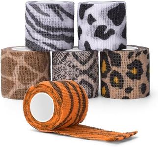 ATOMUS 6pcs Self Adhesive Bandage 5cm Cohesive Bandage Tape Wrap for Tattoo Grip Bandage Machine Pen Pet Vet First Aid Sports Wrist and Ankle