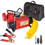 GSPSCN Portable 12V Air Compressor Pump, 150PSI Red Tire Inflator, Heavy Duty Auto Air Pump,For Car, Truck, RV, ATV, Bike,Balls,Lawn Mower and Other Inflatables