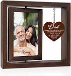 Dad Gifts, Gifts for Dad Wood Rotating Picture Frame, Dad Birthday Gifts, Gifts for Dad from Daughter Son, Fathers Day Christmas Gifts for Dad, Dad Frame Fits 4x6 In Photo