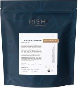 Rishi Tea Turmeric Ginger Herbal Tea - Organic Loose Leaf, Caffeine Free Ayurvedic Digestive Blend with Spicy Ginger & Citrus - 16 Ounces, 55+ Servings