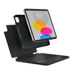 Brydge 10.9 MAX+ Wireless Keyboard Case with Multi-Touch Trackpad for iPad 10th Gen & iPad A16 (11"), Detachable Magnetic SnapFit Case, Black