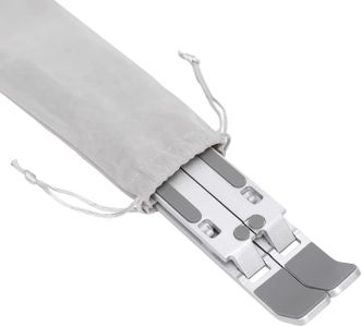 Amazon Basics Laptop Stand – Adjustable, Silver