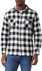 Urban Classics Checked Flanell Shirt Chemise de Loisirs Homme, blc/blanc, L