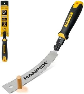 Hanpex Mini Japanese Hand Saw 7" Double Edge Pull Saw, SK5 Flush Cut Woodworking Hand Saw- Flexible Blade - 14 TPI / 17 TPI