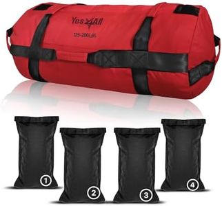 Yes4All Workout Sandbags, Heavy Duty Sandbags for Fitness, Conditioning, MMA & Combat Sports - Red - XL