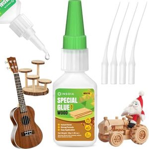 Wood Glue, 30g Clear Woodworking Adhesive for Furniture Repair and DIY Crafts – Super Instant Glue, Fast-Drying, Waterproof, Heavy-Duty Bonding for Carpentry Projects