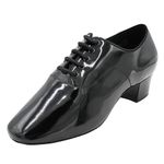 Very Fine Men's Valerian Marcus and Constantine Latin Collection Bachata Salsa Social Ballroom Dance Shoes, Constantine Black Patent Leather, 10.5