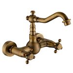 LightInTheBox Antique inspired Kitchen Faucet - Wall Mount (Antique Brass Finish)