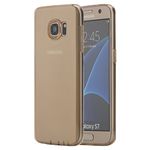 S7 Case, Galaxy S7 Case, ROCK® MOOST [Slim Jacket Series ] Ultra Slim Thin Clear TPU Protective Cover for Samsung Galaxy S7 (Clear Gold)