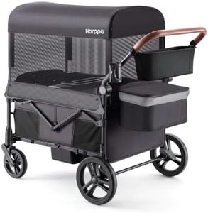 Harppa Remy XL Wagon Stroller for 4 Kids, 280Ibs Capacity with 4 Seater