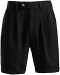 Linen Shorts for Men,Mens Shorts Casual 5 Inch Stretch Waist Button Short Golf Pants Breathable Summer Clothes with Pockets,Summer Outfits,Beach Vacation,Office,Work,Casual Everyday Wear,Golf,Yoga
