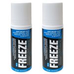 X3 Freeze Cooling Pain Relief Roll-On with Menthol - Fast Acting Topical Pain Reliever for Muscle, Joint, Arthritis, Back Pain - 90 ml (2 PACK)