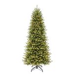 Puleo International 6.5-Foot Pre-Lit Slim Fraser Fir Tree with 350 UL Clear Lights Artificial Christmas