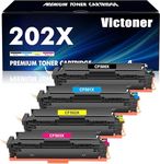 202X Toner Cartridges 4 Pack: Compatible Replacement for HP 202X 202A CF500X High Yield Color Pro MFP M281fdw M254dw M281fdn M254dn M254nw M281 M280nw Printer Ink Black Cyan Magenta Yellow