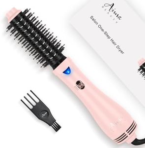 Hair Dryer Brush Blow Dryer Brush in one, Aima Beauty 1.25'' Round Brush Blow Dryer Ionic Hot Air Brush Styler Volumizer with Ceramic Coating & Tufted Bristles for Smooth and Shiny Blowout, Pink