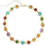 ACEDRE Colorful Crystal Choker Neck