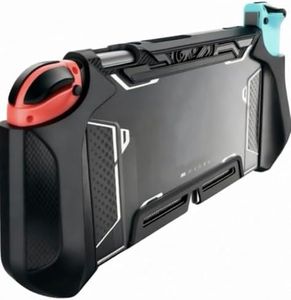 Mumba Dockable Case Compatible for Nintendo Switch (2017 Release), [Blade Series] TPU Grip Protective Cover Case with Ergonomic Design and Comfort Grip,Original Switch Case Accessories (Black)