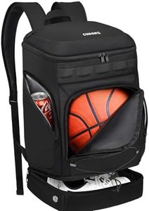 Ciihars Basketball Backpack Basketball Bag Large Sports Bag with Separate Ball holder & Shoes compartment, Best for Basketball, Soccer,Volleyball,Gym（Black）