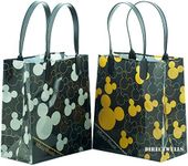 Mickey Mouse Silver and Gold 12 Premium Quality Party Favor Reusable Goodie Small Gift Bags