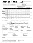 Driver Daily Log Book: 2-in-1 Driver Daily Log and Detailed Vehicle Inspection Report Book for Truckers, 120 Carbonless Pages 8.5" x 11"