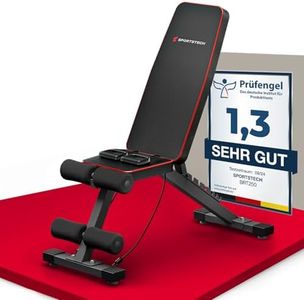 Sportstech BRT250 Hantelbank klappbar & verstellbar – Multifunktionale Fitnessbank für zuhause, 7 in 1 Schrägbank & Trainingsbank für Ganzkörpertraining, kompakt faltbar, bis 300 kg belastbar