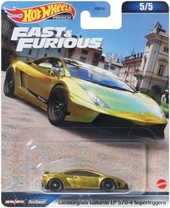 Hot Wheels Fast and Furious Die Cast Car Model Lamborghini Gallardo LP 570-4 Superleggera 5/5 HMG52 Échelle 1:64 6 cm
