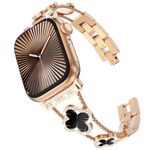 WINGLE 41mm 40mm 38mm Compatible with Apple Watch straps,Women Bling Diamond Bracelet Stainless Steel Replacement Band for iWatch 41mm 40mm 38mm SE(GEN 1 2 3) Series 9 8 7 6 5 4 3 2 1,Rose Gold