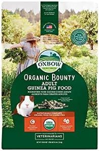 Oxbow Animal Health Organic Bounty Adult Guinea Pig Food - All Natural Adult Guinea Pig Food - 3 lb.