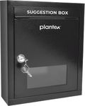 Plantex All in 1 Letter Box/Multipurpose Box- Suggestion Box/Complaint Box/Post Box/Donation Box/Letter Box for Home gate and Office with Keylocks - Table Top, Wall Mounted Metal (Black)