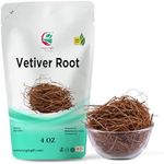 VETIVER Root 4 oz(114 Grams) | Great Aromatic Roots | 100% Pure and Natural Mesmerizing Fragrance | Product of India | Non-GMO, Vegan | Yogi's Gift®