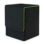 Vault X Premium Exo-Tec Deck Box - Large Size for 80+ Sleeved Cards - PVC Free Card Holder for Trading Card Game Decks (Electric Green)